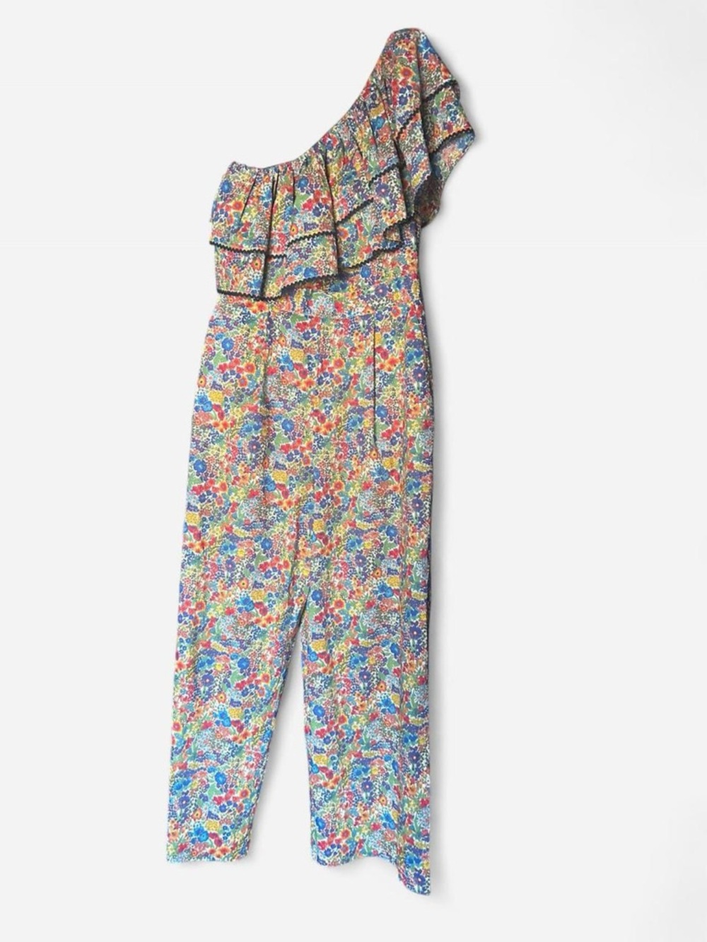 One-shoulder ruffle jumpsuit in Liberty Margaret Annie print 🌸 NWOT - Picture 5 of 13